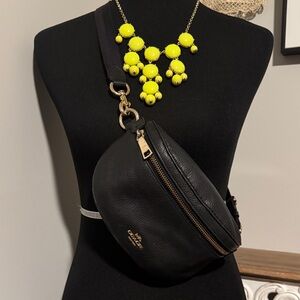 Coach Black Leather Bum Bag